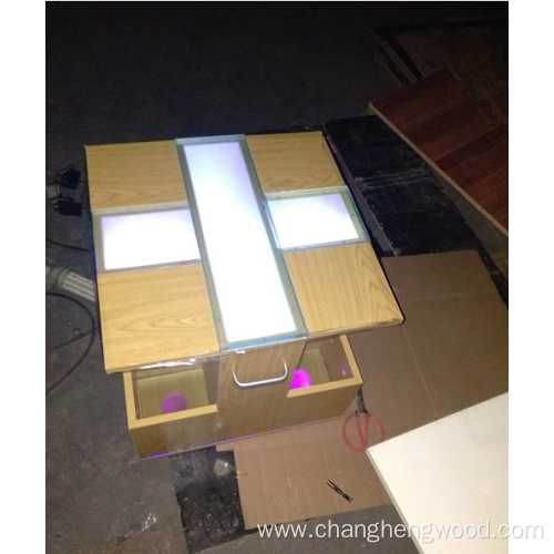 Hot sale movable small coffee table with LED light